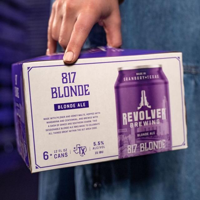 Beer of the Week: 817 Blonde. This blonde ale was made to celebrate all things great in the 817 area code, and is a crowd favorite for a reason! 

Try it at our next Saturday event at the brewery, or next time you visit our @revolverbrewhouse location. 

What’s your favorite @revolverbrewing brew?