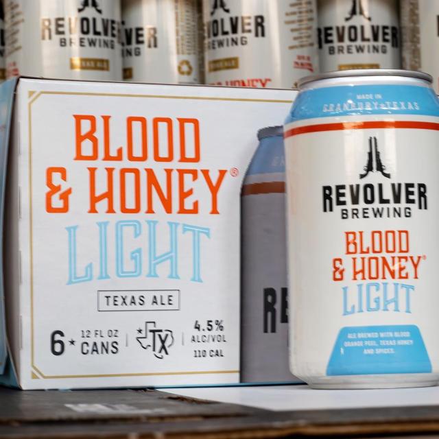 Kicking off Monday with another Revolver Beer of the Week pick 🍻

Made with a bounty of wheat, blood orange peel, and a pinch of secret spices - this ale is light, refreshing and everything you love about the original Blood & Honey - but is a new lighter and brighter brew!

Come out to our Granbury brewery location and give Blood & Honey Light a try - cheers!